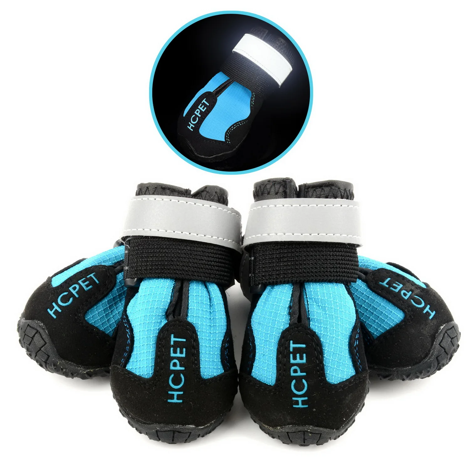 Waterproof Dog Rain Boots Pet Snow Shoes Reflective Paw Preotector Anti slip Sole for Medium