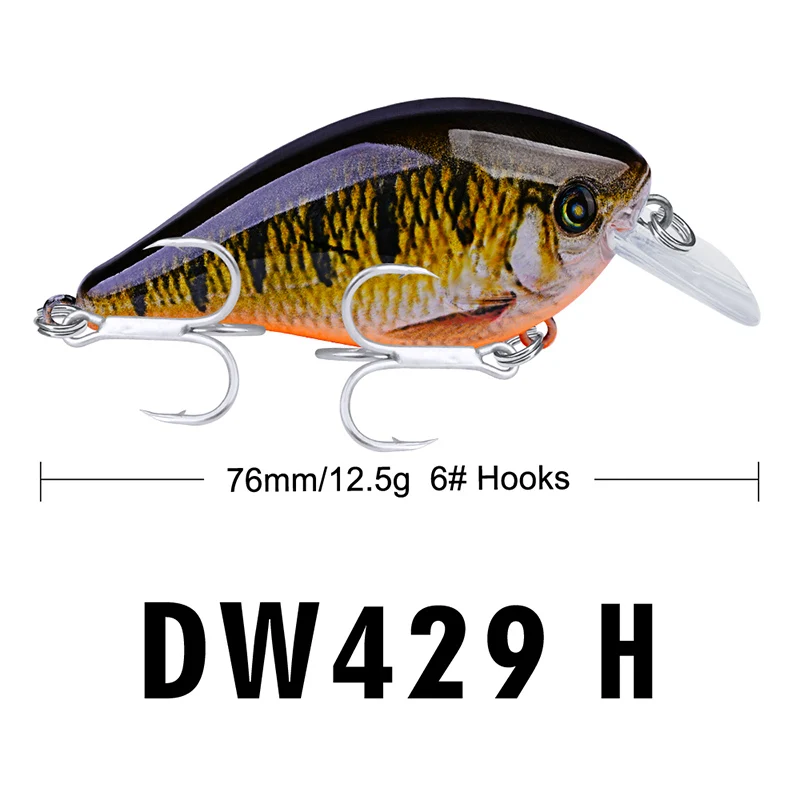 1 шт. PRO BEROS Topwater Crankbait рыболовная приманка 7,5 см 13 г Искусственные воблеры кривошипная Приманка для ловли карпа - Цвет: BKB Hook H