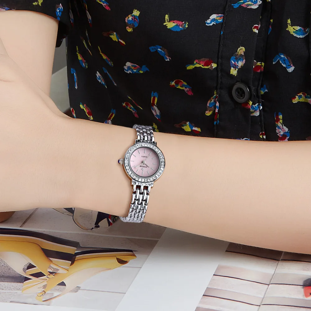 Лидирующий бренд женские кварцевые часы-браслет ЖЕНСКИЕ НАРЯДНЫЕ часы женские модные повседневные серебряные Стразы Наручные часы Relogio Feminino