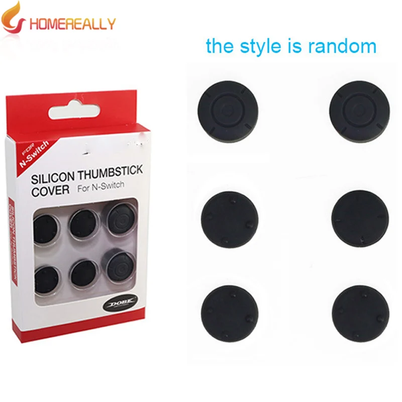 

HOMEREALLY 6pcs Soft Silicone Heightened Anti-Slip Thumb Stick Grip Cap Cover For Nintendo Switch Joy-Con Console NS Controller
