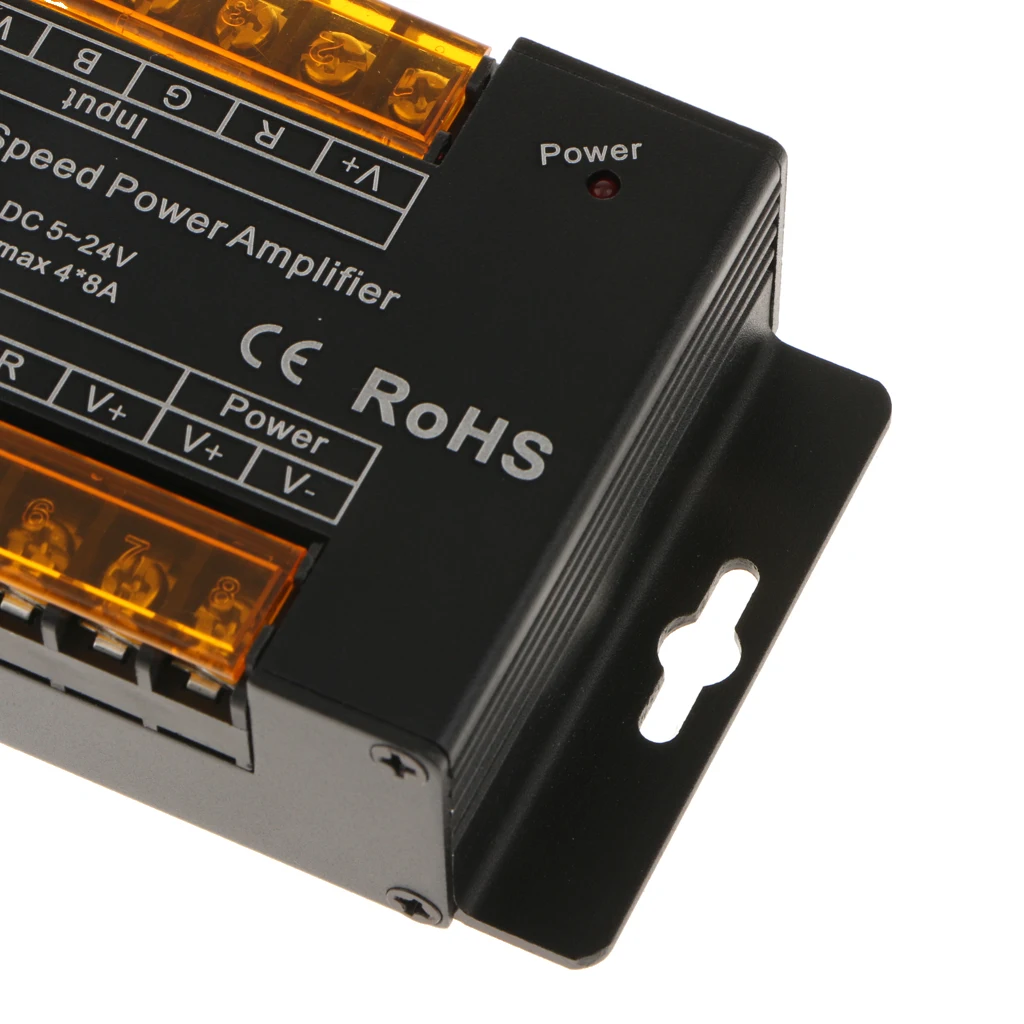 RGBW Amplifier Module LED Dimmer Controller for LED Strip Ribbon Light Lamps, DC 5V~24V, 32A