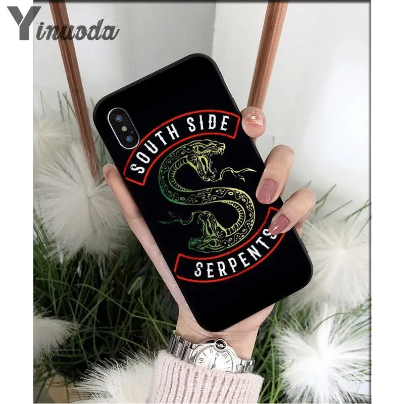 Yinnoda ривердейл "South Side serpents" силиконовый черный чехол для телефона для Apple iPhone 8, 7, 6, 6S Plus, X XS Макс 5 5S SE XR мобильных телефонов