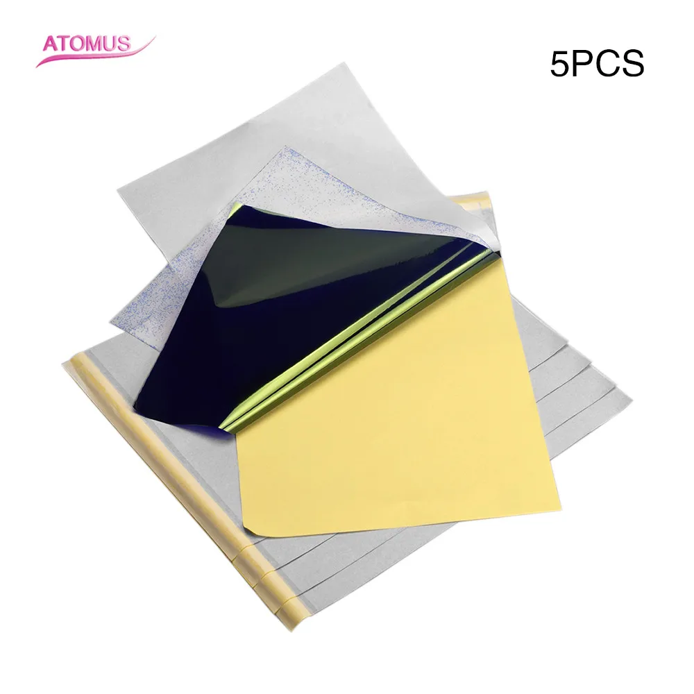 Professional 5pcs/set Tattoo Accessories Transfer Paper A4 Stencil Carbon Tattoo Supplies Copy Body Arts Tracing Paper