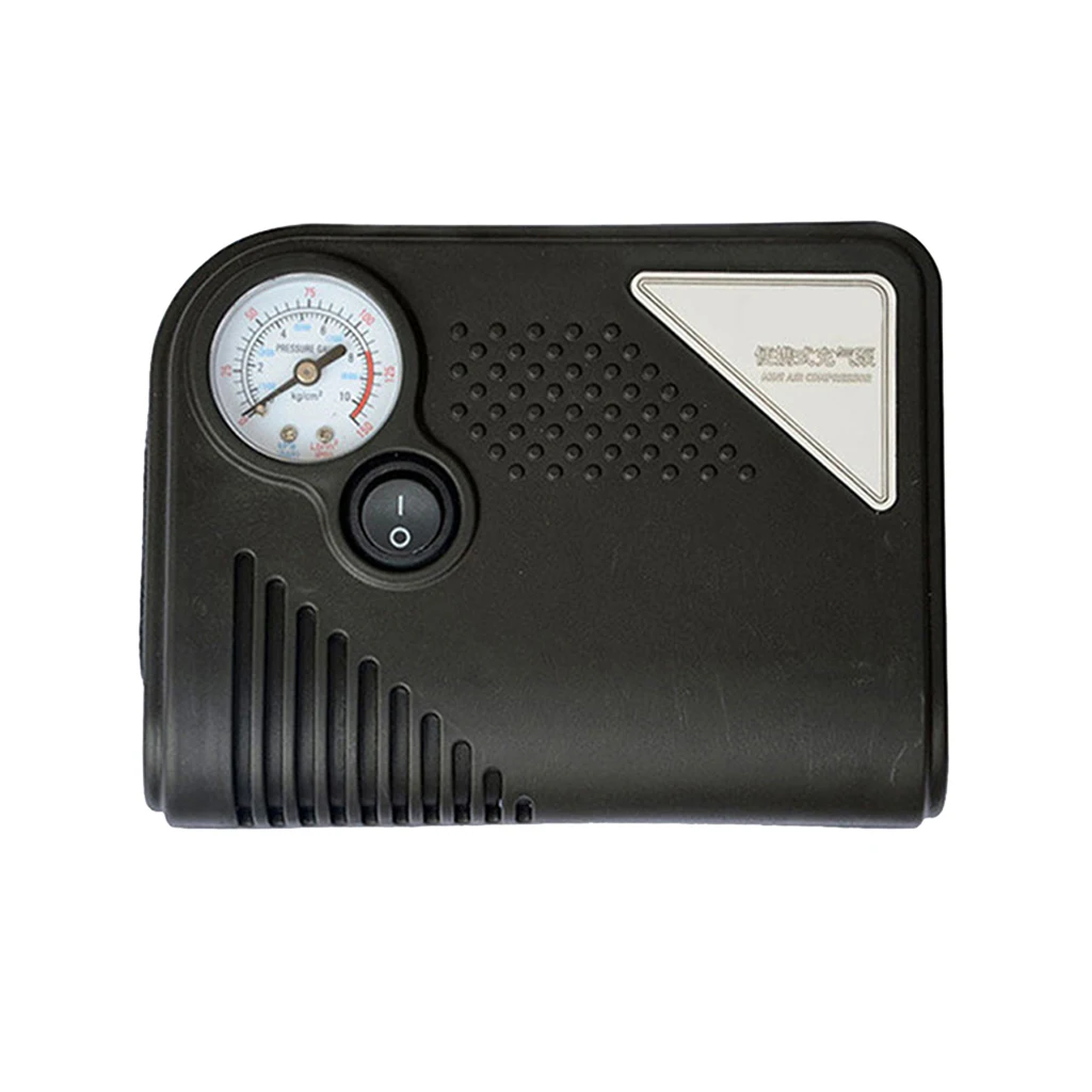 Portable 12V DC Car Tire Inflator Mini Electric Air Compressor Pump Black ABS for Car Motorbike RV SUV ATV