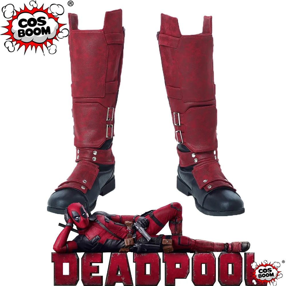 COSBOOM Deadpool 2 сапоги дедпула взрослых мужчин Хэллоуин Карнавал косплей сапоги