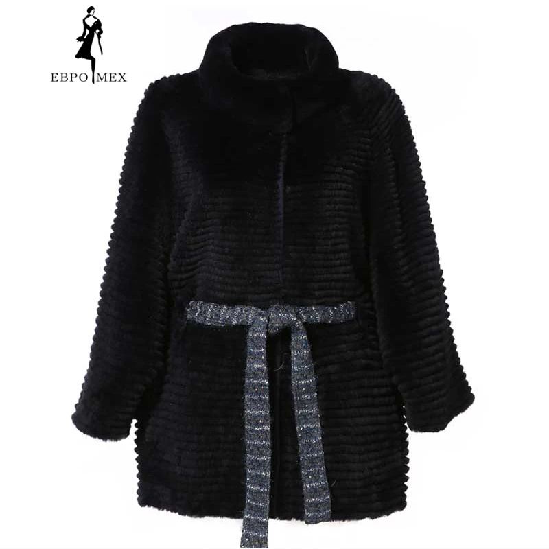 

2018 New Luxurious Women Natural Real Mink Fur Coat Bat style Soft Warm Real Fur Coat Casual Loose type Women Two-sided