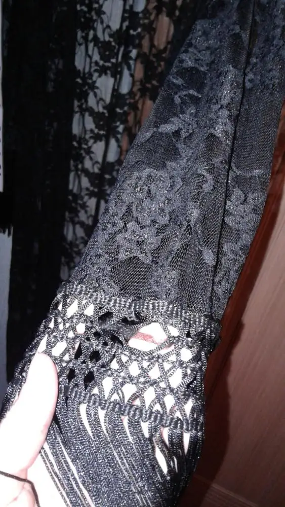 plus size blouses LisVintion Women Summer Tops Sexy Lace Blouse Black Long Sleeve Kimono Cardigan Shirts Hollow Out Tassel Fringed Beach Outwear satin shirts for women