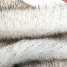 Высококачественный Белый Лисий мех, ворс 3,5 см, ткань с меховым воротником, шарфы, материалы для обуви, 80 см* 20 см/шт
