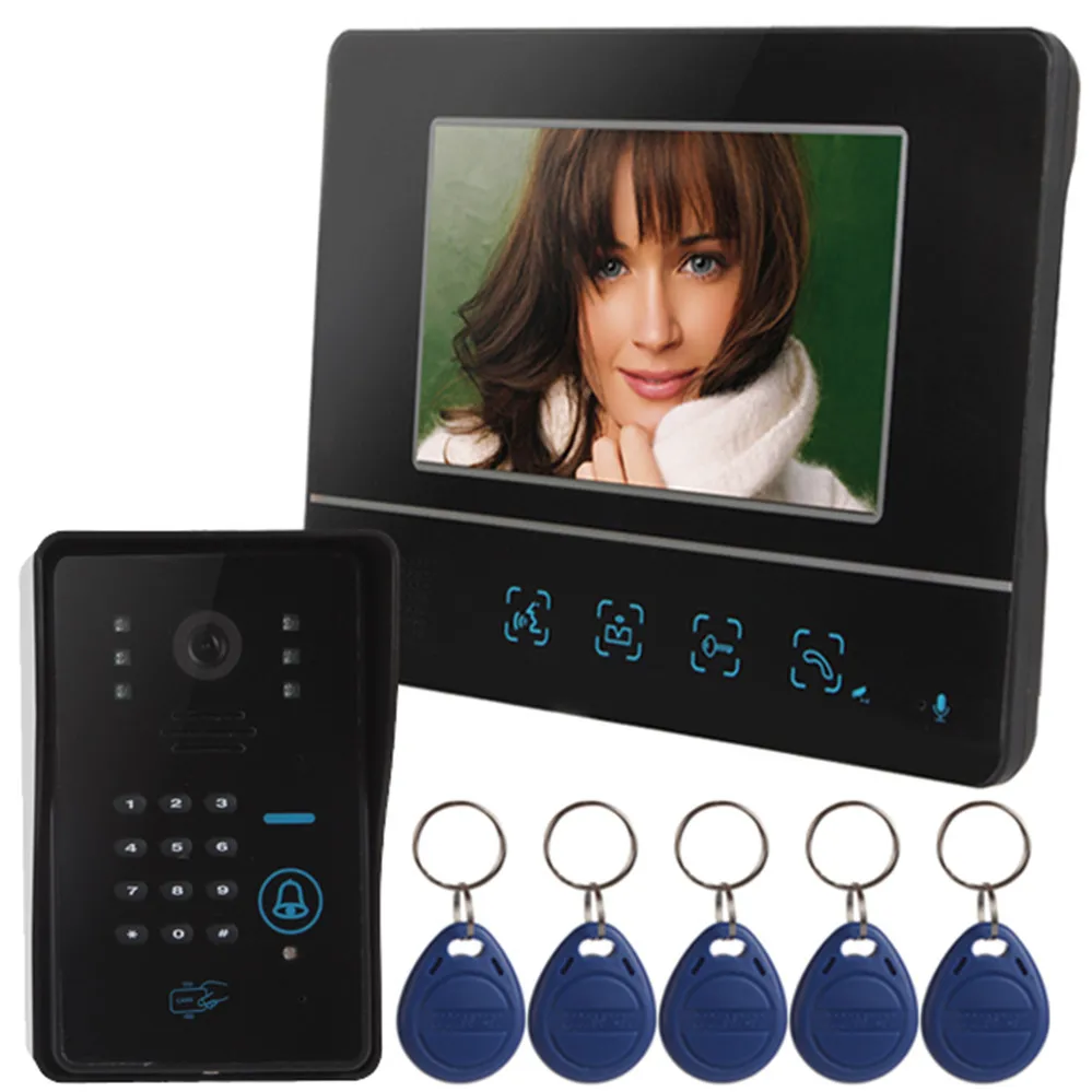 

SALE! 7 Inch Color LCD Display Video Door Phone with Card Unlock Functions & Remote Wireless Control
