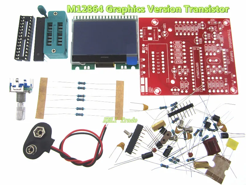 DIY M12864 Graphics Version Transistor Tester Kit LCR ESR PWM | Электроника