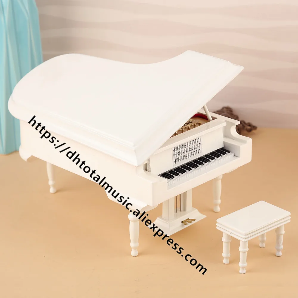 Personalized Mini Piano Model Miniature Piano Musical Instrument Replica Ornaments Christmas Gift Home Decoration Gift