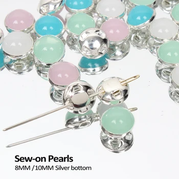 

Sewing Pearl Beads 8mm/10mm Opal Color Claw Rhinestones Crystal Scrapbooking For Fabric Clothes Dress