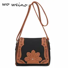 Woweino 2016 Neue Ankunft PU Casual patchwork aushöhlen Frauen Messenger Bags Handtasche frauen Tasche Schultertasche Heißer Verkauf