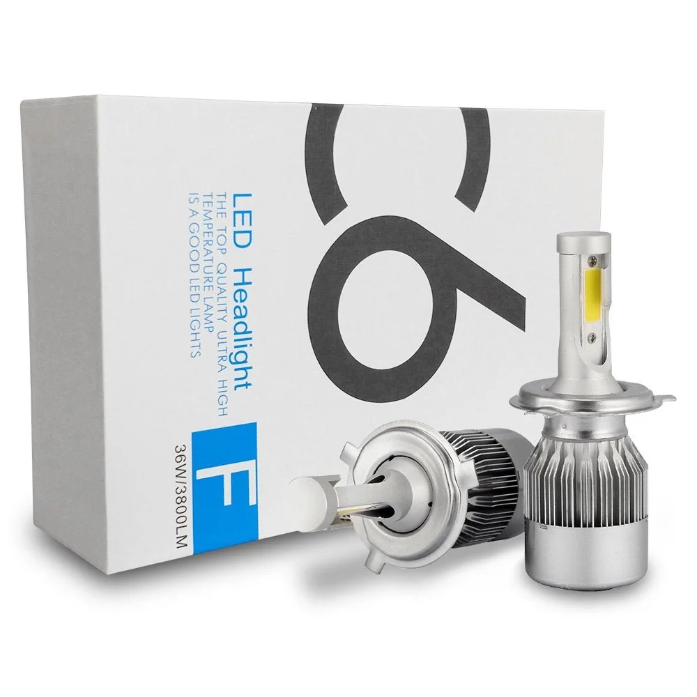 

Ansblue 2pcs C6 Car Led Headlight H1 H3 H7 H11 H4 H13 9004 HB3 9006 9007 880 36w 3600lm Per Pair 6000K LED Car Bulbs Headlamp