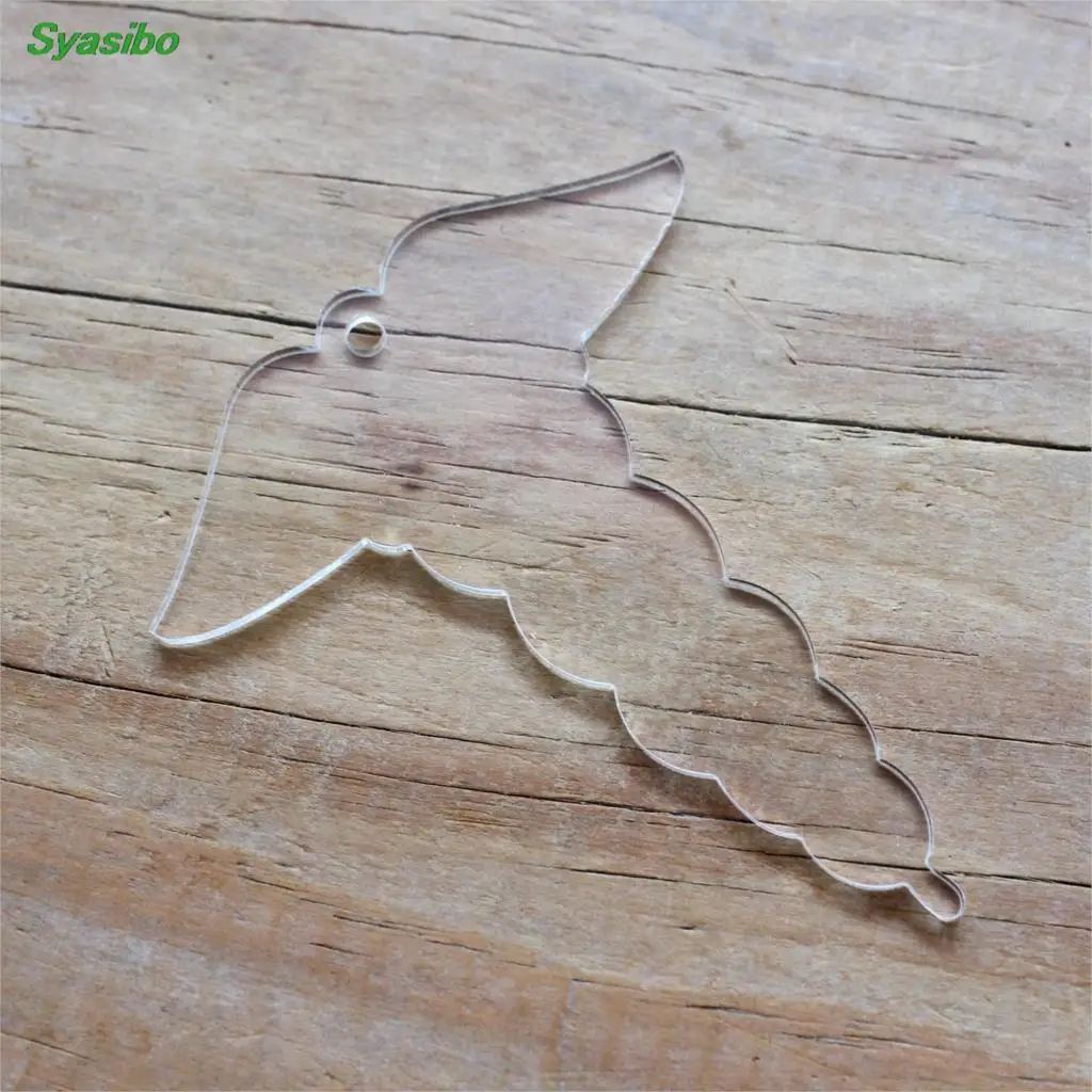 

(6pcs/lot) 76mm Clear Blank Acrylic Angle Keychains Party Gifts 3"-AC1477A