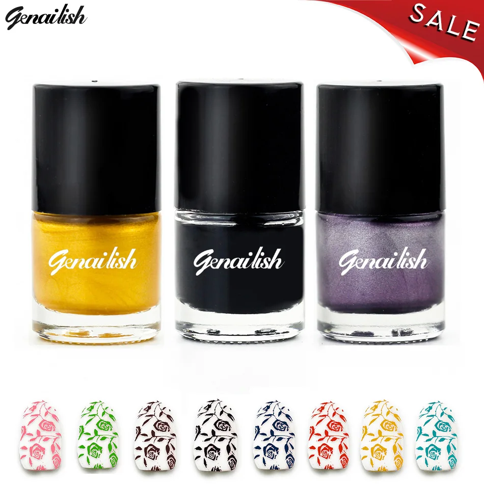 Genailish лак для ногтей и штамп 24 цвета штамповка Инструменты GC|nail polish|varnishes for nailsfor nail