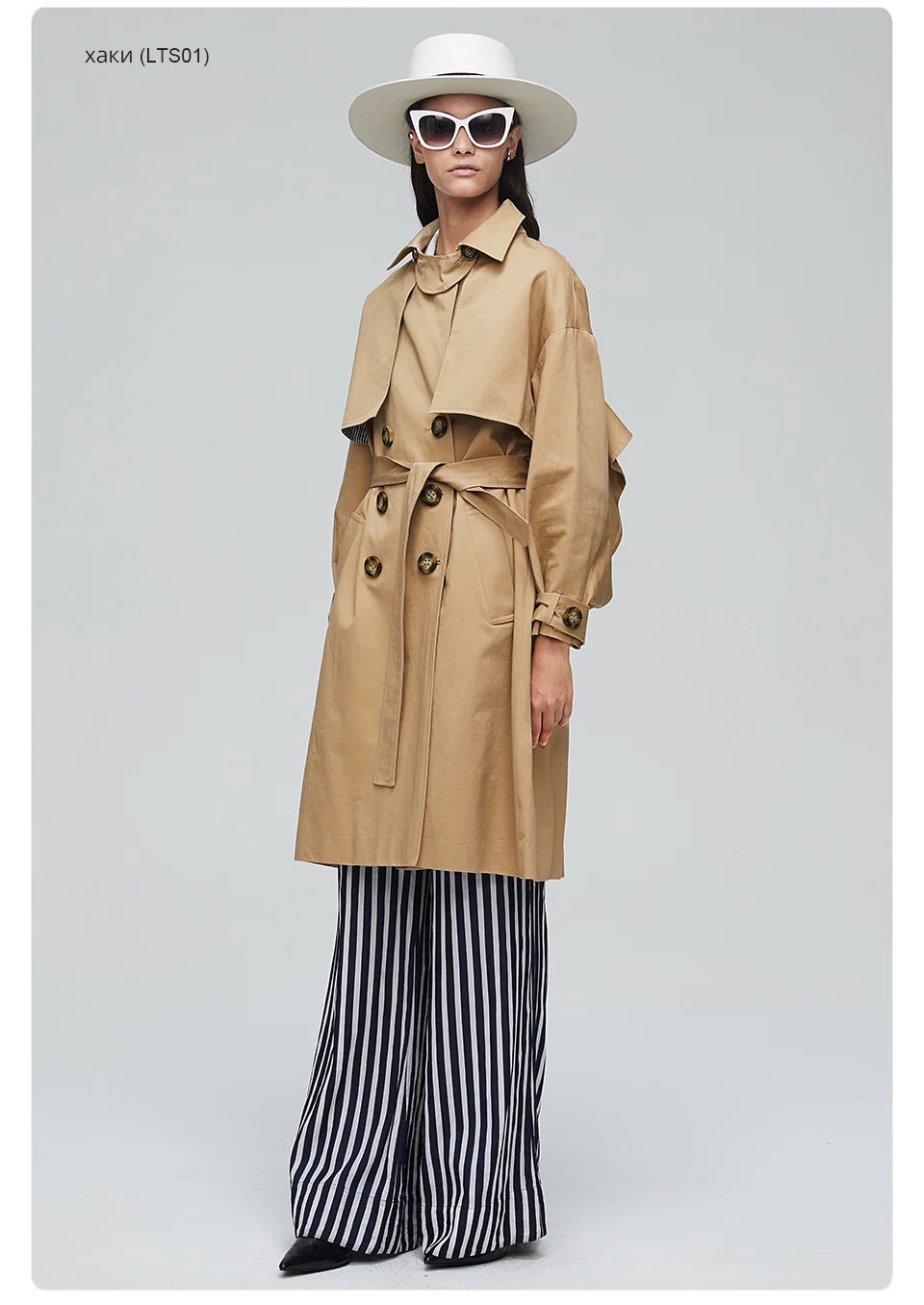 JAZZEVAR New arrival autumn khaki trench coat women casual long outerwear high quality cotton with belt fashion women 9009