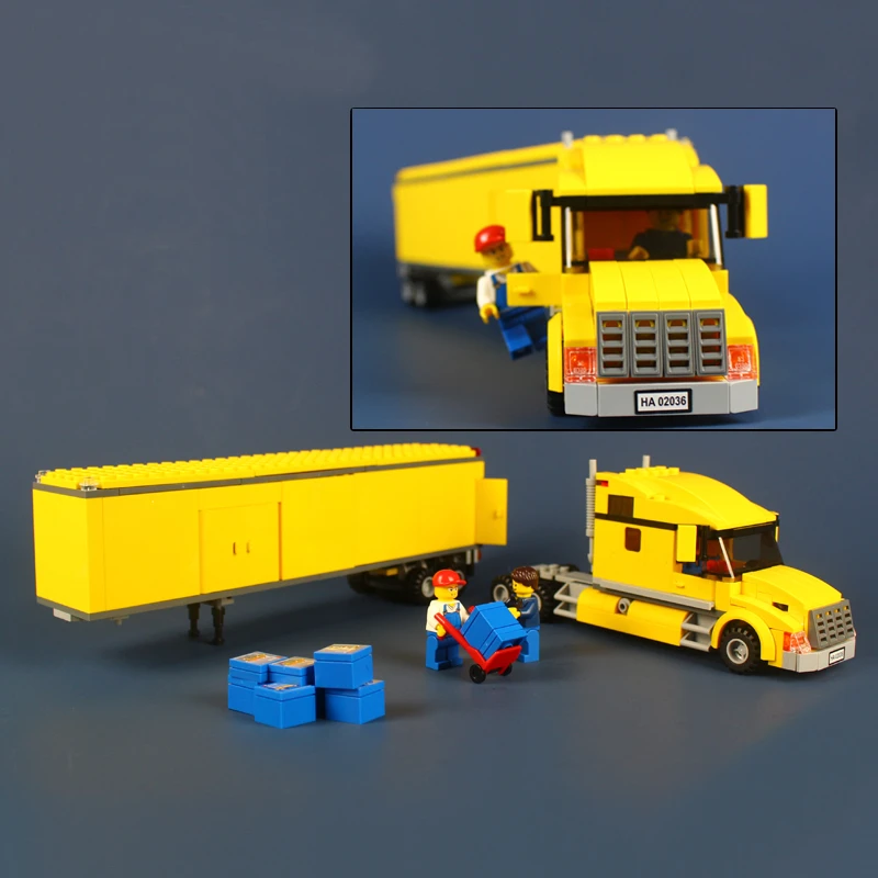lego city great vehicles pickup & caravan truck toy