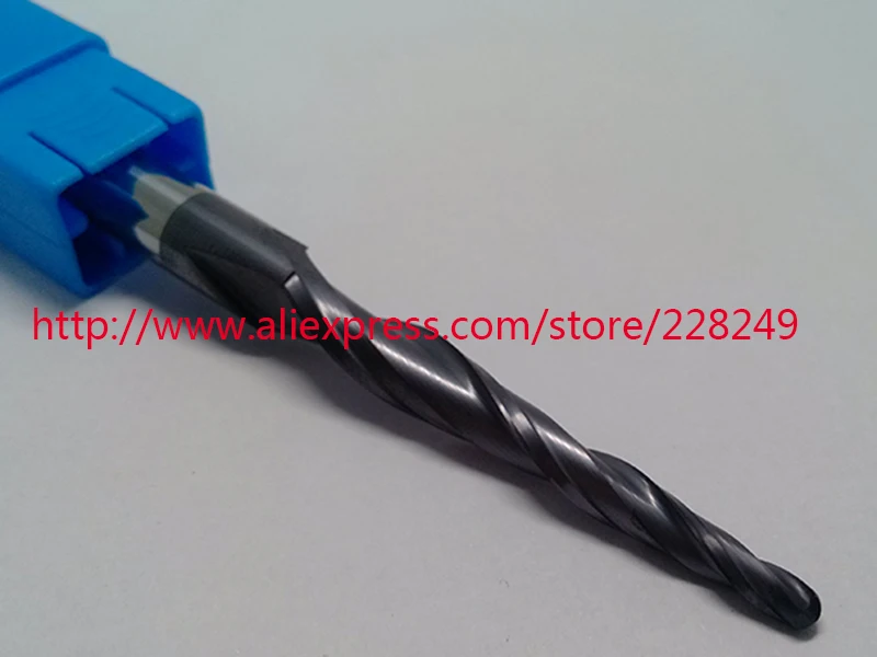 

1pc R0.75*D8*47*100L*2F HRC55 Tungsten solid carbide Coated Tapered Ball Nose End Mills CNC milling cutters