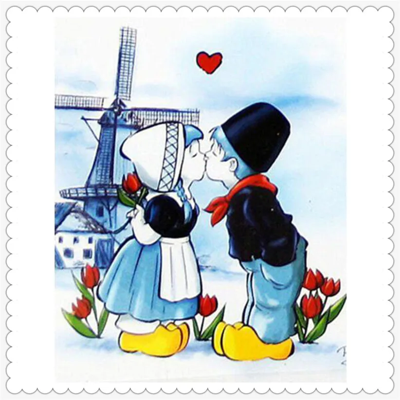 

Netherlands Windmill Diamond Painting Cross Stitch Picture Of Mosaic Home Decor DIY Gift Full Round Diamond Embroidery YF766