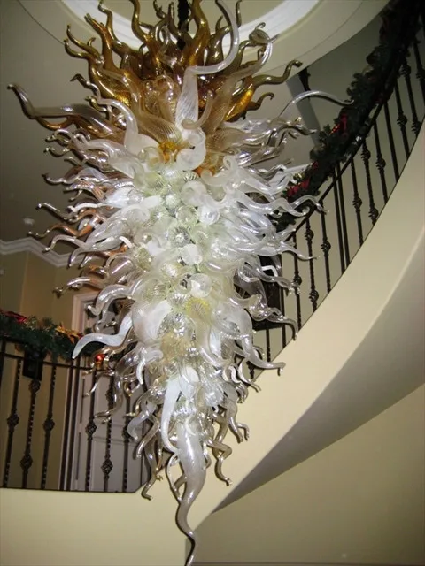 

LR285-European New House Art Decoration Hand Blown Murano Glass Stair Chandelier Light