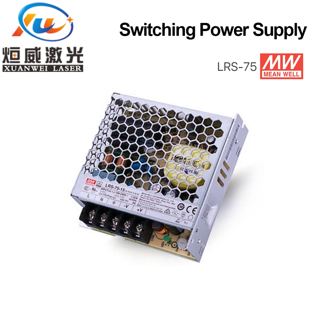 Meanwell LRS-75 импульсный источник питания 12 В 6A/24 3.2A 75 Вт оригинальный МВт тайваньский