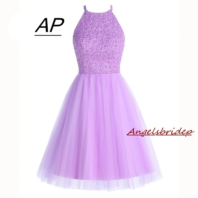 lilac graduation dress