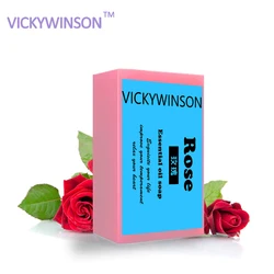 VICKYWINSON Rose Oil Handmade Soap Skin Whitening Soap Blackhead Remover Acne Treatment Face Wash Hair Care Bath Skin Care XZ5 VICKYWINSON Rose Oil Handmade Soap Skin Whitening Soap Blackhead Remover Acne Treatment Face Wash Hair Care Bath Skin Care XZ5