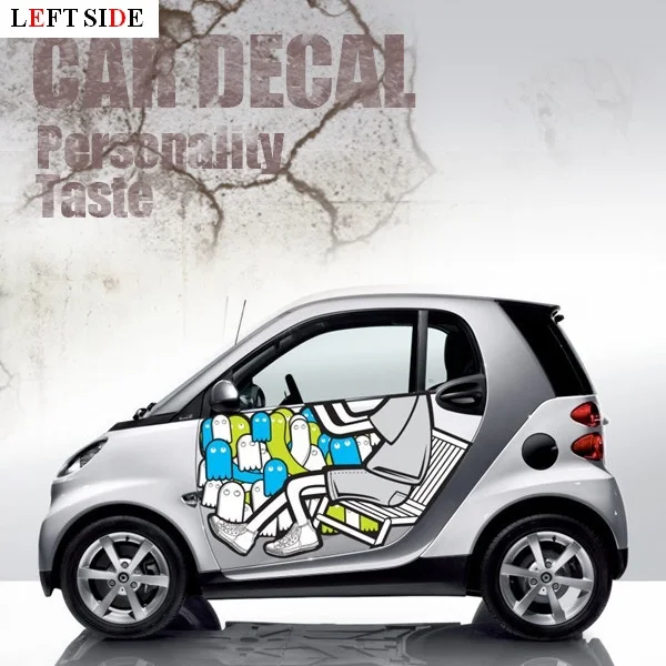 

LEFT SIDE Car Stickers Smart Colorful Creative Whole Body Car-styling Vinyl Personality Waterproof Stickers Grace Customize Size