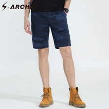 S. ARCHON камуфляжные летние грузовые шорты мягкие хлопковые мужские шорты кэжуал гибкие простые дышащие брендовые стильные рабочие шорты мужские