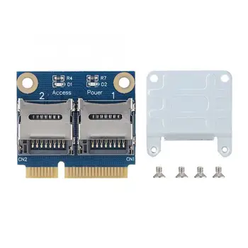 

Mini PCI-e to Dual Micro Secure Digital TF Adapter Card Converter Extender Card