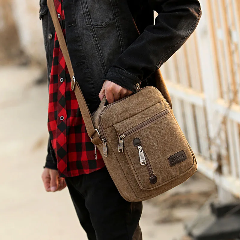 

Men's Travel Bags Cool Canvas Bag Fashion Men Messenger Bags High Quality Brand Bolsa Feminina Shoulder Bags