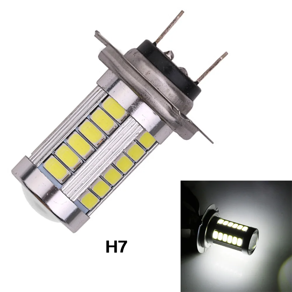 H7 DC 5630 White 660LM 33 LED Light Car Fog Head Light Driving Bulbs 6000-8000K