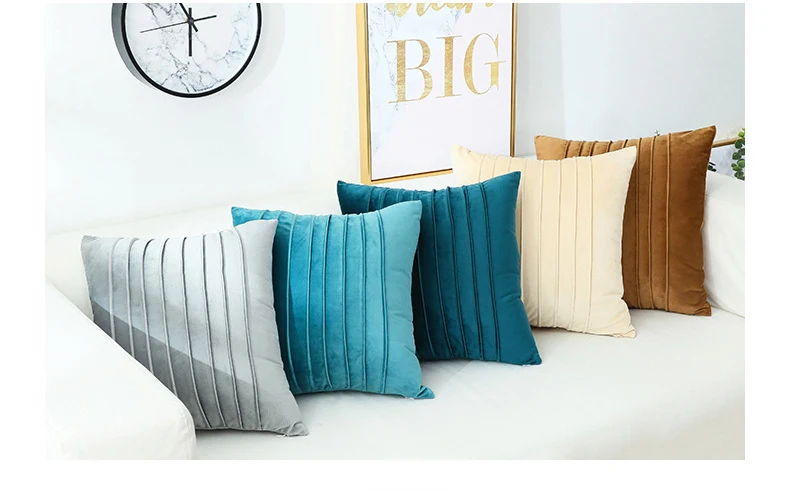 Nordic Одноцветный вельветовый чехол для подушки поясничная Подушка Чехлы для диван кресло подушка чехлы для домашнего декора накидки на подушки, 30*50 45*45