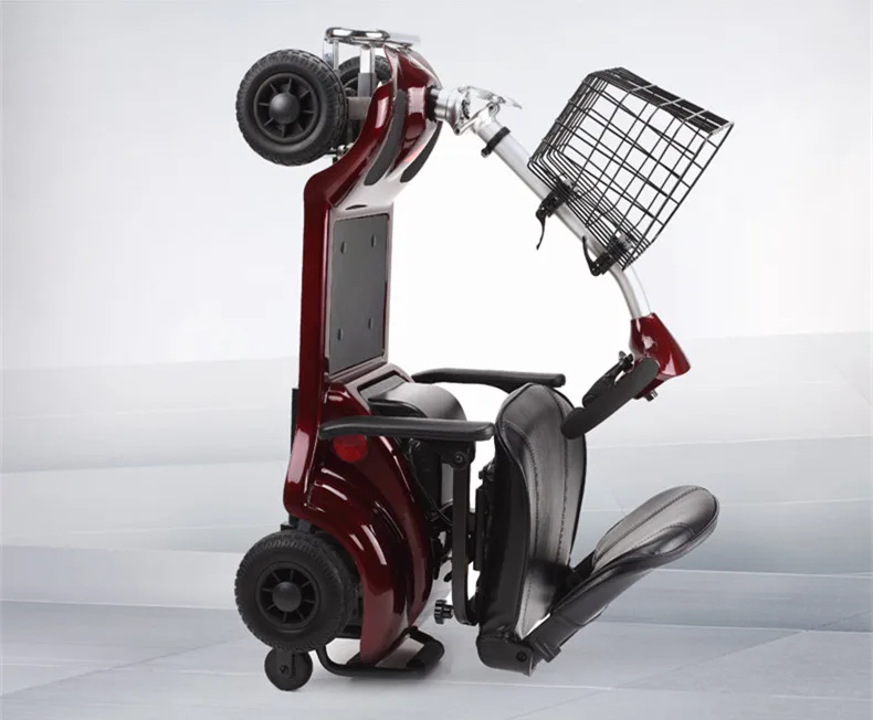 Top Mutifunctional Folding  Adult Electric Scooter With Basket Four Wheels Citycoco 2