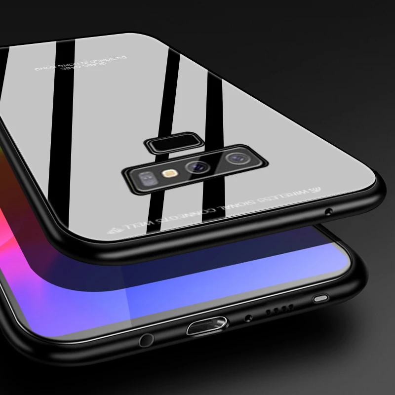 Закаленное Стекло чехол для Samsung Galaxy A8 A6 плюс A7 A750 2018 S9 S8 S7 Edge Note 8 9 J3 J5 J7 J4 J6 J8 J2 Prime |