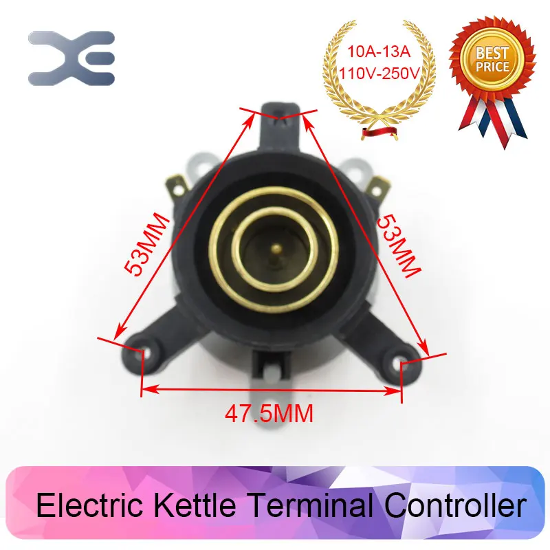 Чайник термостат неиспользованные запасные части T125 13A 110-250V NC терминальный контроллер для электрического чайника EK1705 Сделано в Китае
