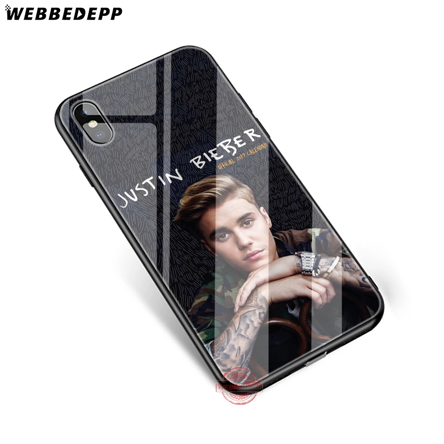 WEBBEDEPP Justin Bieber Purpose Super Tempered Glass Phone Case for Apple iPhone XS Max XR X 8 7 6S Plus 5S SE Cover