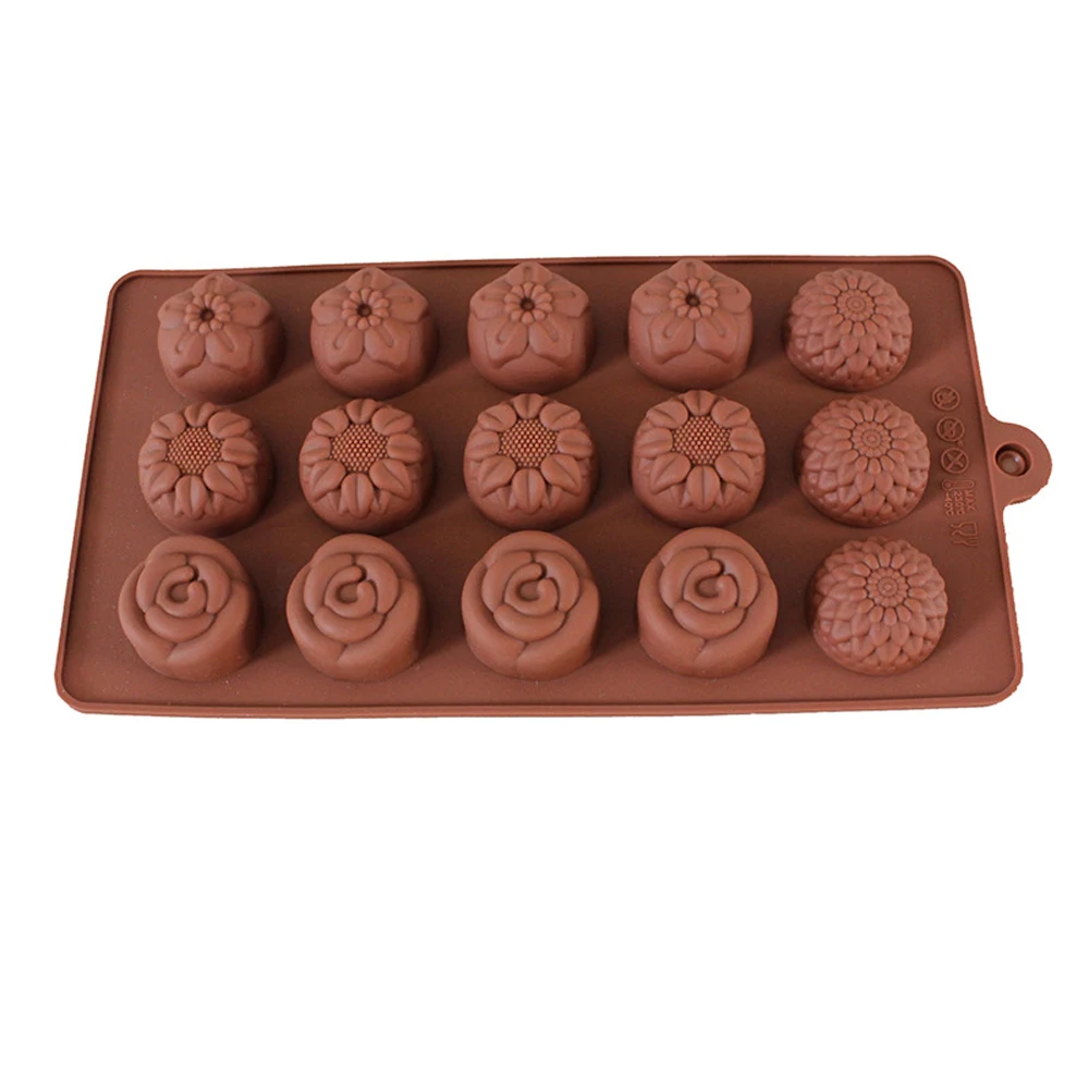 

Sunflower Chrysanthemum Rose Flower Silicone Fondant Cake Molds Tools Soap Chocolate Moulds