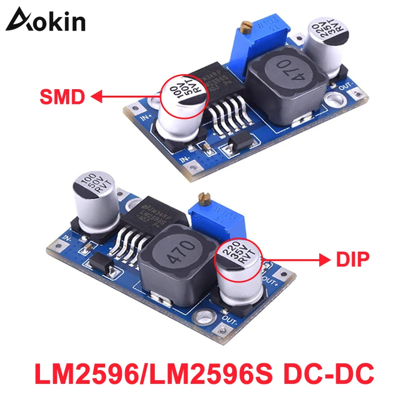 

LM2596 LM2596s DC-DC step-down power supply module 3A adjustable step down module LM2596S-ADJ voltage regulator 24V 12V 5V 3V
