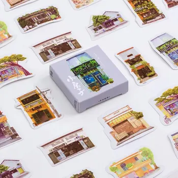 

45 pcs/box small house paper sticker decoration diy diary scrapbooking sealing sticker children favorite stationery