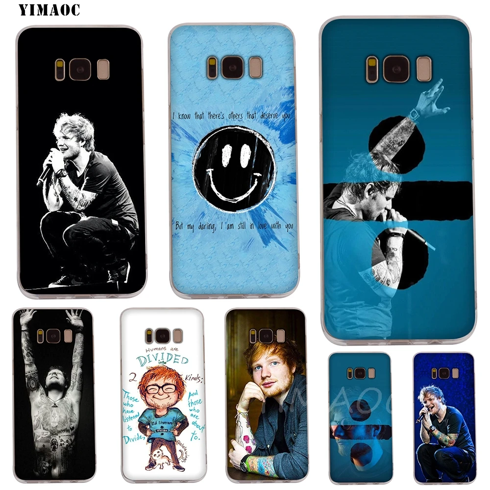 Мягкий чехол YIMAOC Ed Sheean из ТПУ для Galaxy j3 j5 j6 j7 A5 2016 2017 A6 A9 2018 Note 8 9 S7 edge S8 S9 S10 Plus S10e |