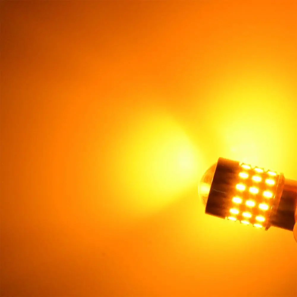 JIACHI 100 x набор светодиоидных ламп в Автомобиль тормозных Реверсивные огни лампы T20 7440 W21W W21/5 Вт 7443 3014SMD 54 Светодиоды белый Янтарный Красный 12-24V - Испускаемый цвет: Yellow