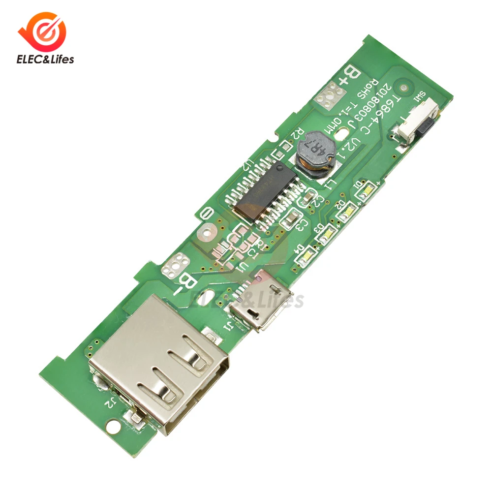 

5V 1A Lithium Battery Charging Board Power Bank Charger Module 18650 Li-ion battery Boost step-up Circuit Board