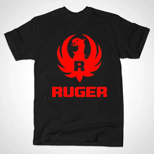 Free Shipping Summer New Ruger Logo Shirts Pro Gun Trendy Men Stretch
