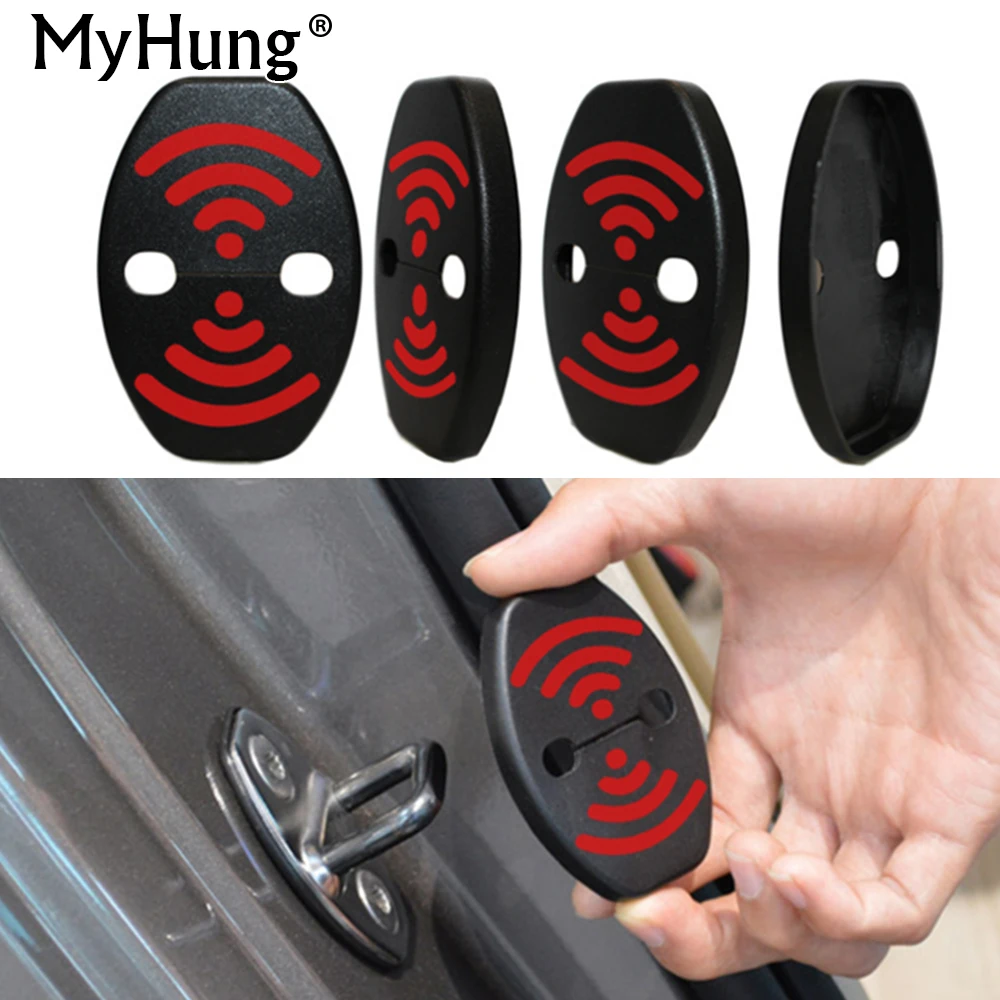 DIY Lock Sticker Car Door Lock Cover Fit For Nissan Maxima LEAF 370Z GT