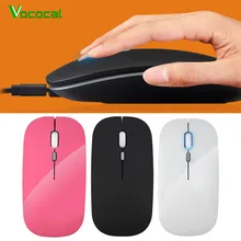 Vococal 2,4G 2400 dpi 3 кнопки ультра-тонкая Бесшумная перезаряжаемая Беспроводная оптическая мышь для MacBook ноутбука ПК компьютера ноутбука