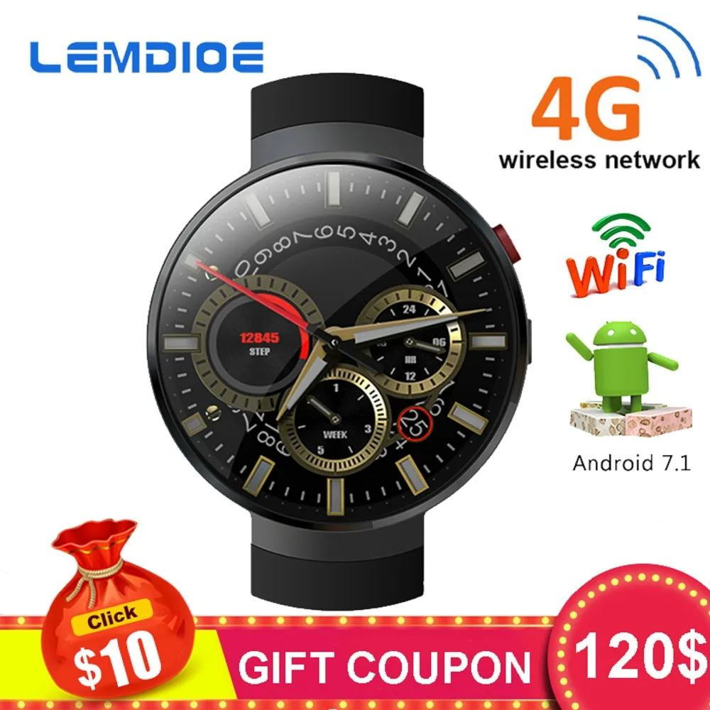 Aliexpress.com : Buy LEMDIOE LEM7 Smart Watch Android 7.1