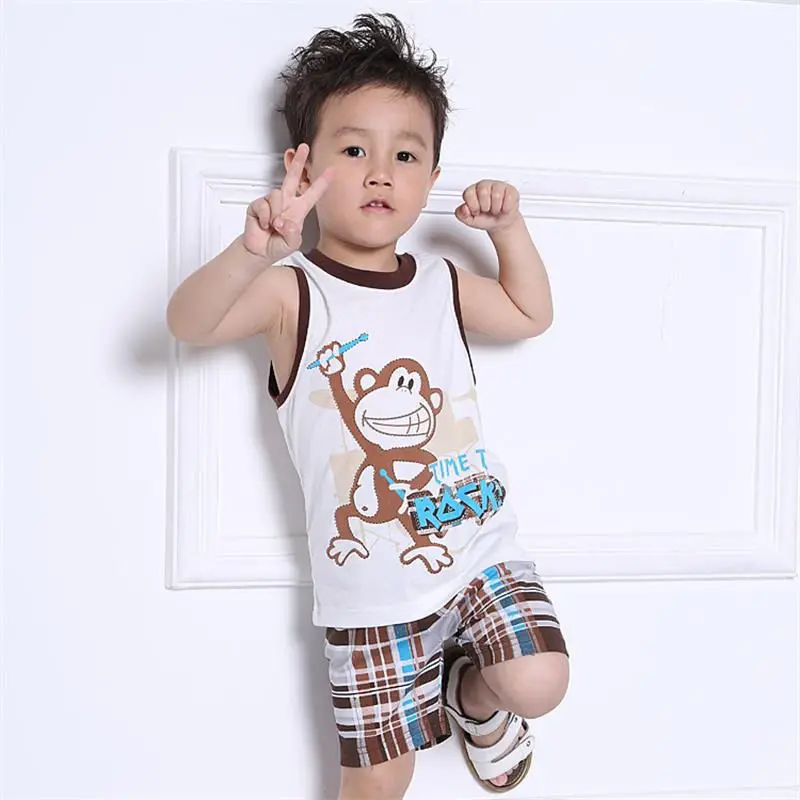

Toddler Clothing Kids Baby Boys Summer Outfits T-shirt Tops+Pants Clothes Set 2PCS Outfit