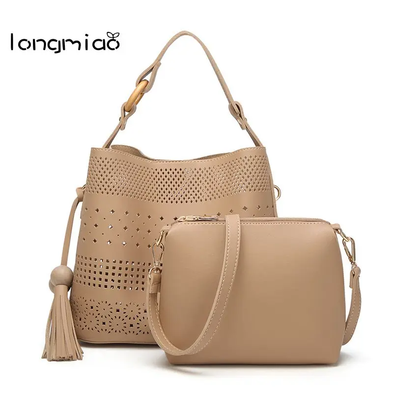 Goede Longmiao Luxe Handtassen Vrouwen Tassen Designer Hol Schoudertas Kwastje Crossbody Composiet Draagtas voor Vrouwelijke Portemonnee Emmer